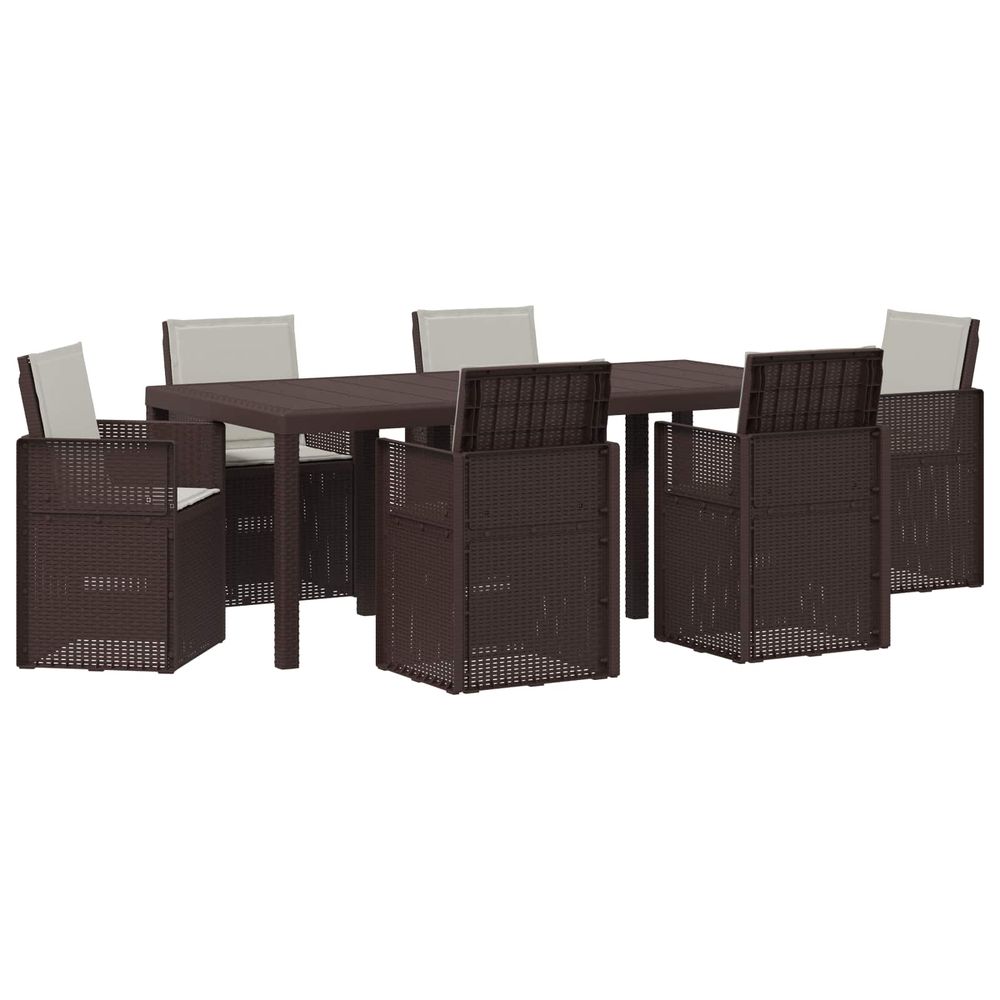 Ensemble de salle à manger pour jardin 7 pc pp