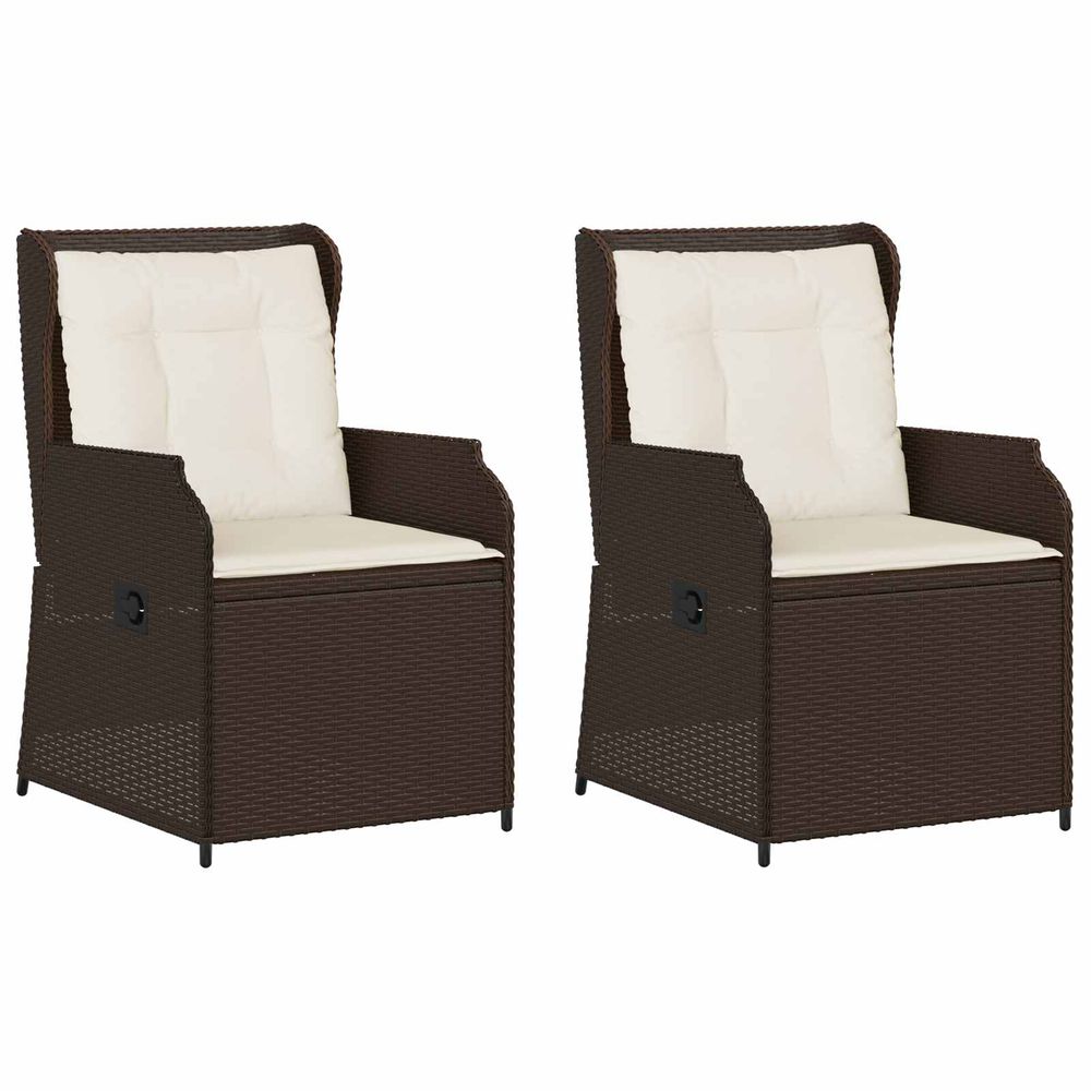Banc de jardin 2 pc marron polyrotin