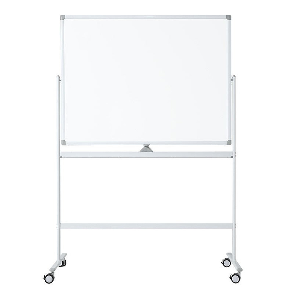 Tableau blanc mobile 90 x 120 cm - double face - blanc