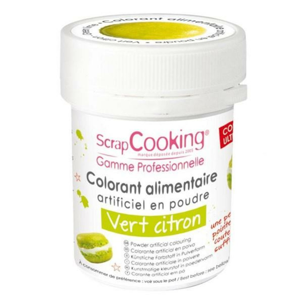Colorant alimentaire vert citron