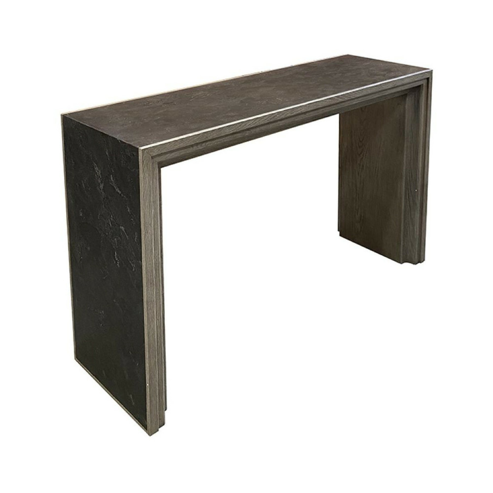 Console plateau pierre bleue pierre naturelle noir - minéral interior's