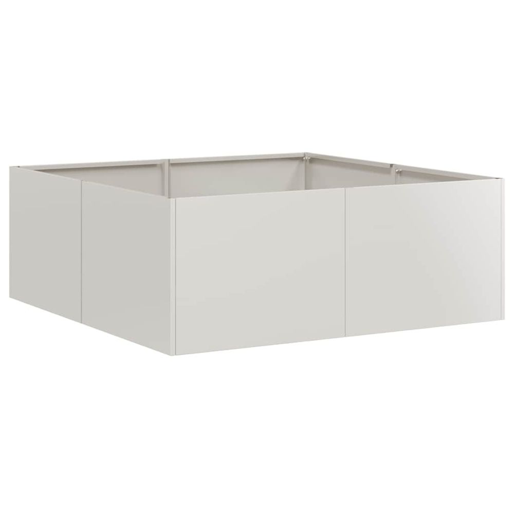 Jardinière d'extérieur 80x80x30 cm acier inoxydable