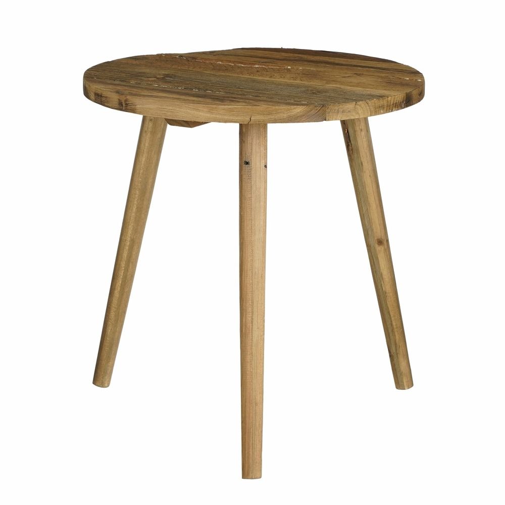 Mica decorations bold table d'appoint - h42,5 x ø40 cm - bois recyclé