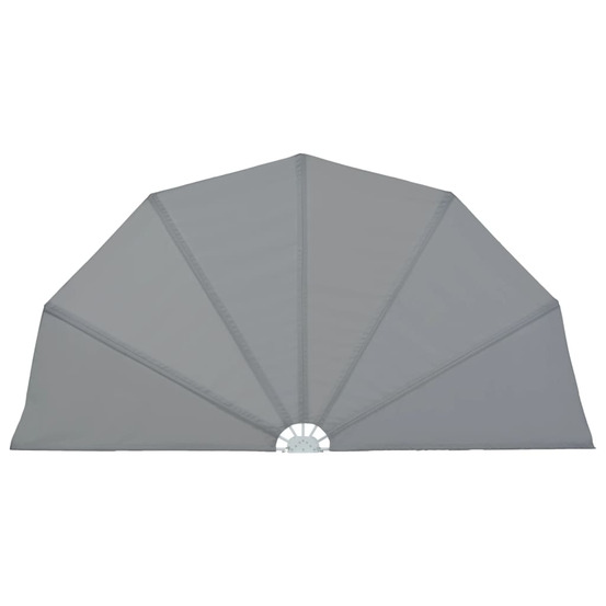 Auvent latéral pliable de terrasse gris 200 cm