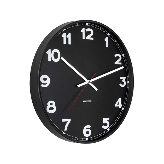 Horloge ronde en métal new classic 40 cm noir
