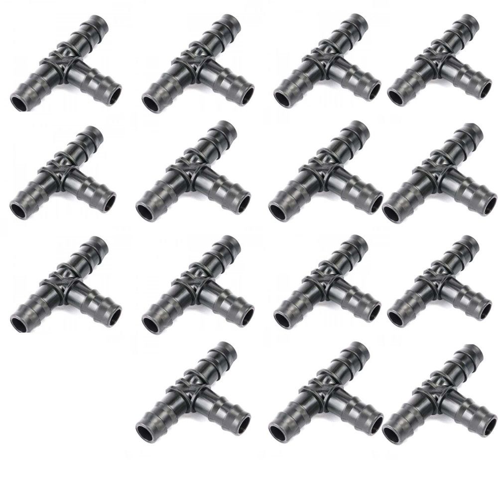 Lot de 15 connecteurs en t pour tuyau16 mm