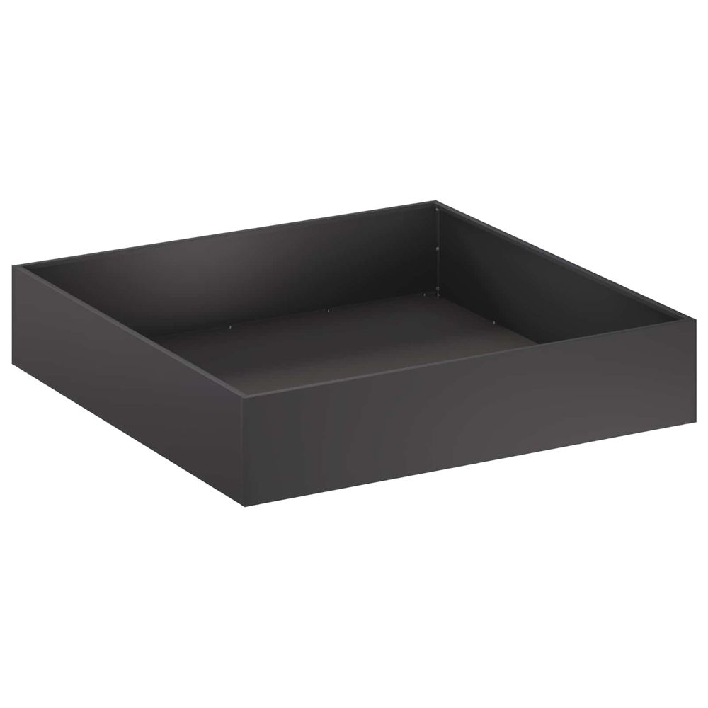 Cache-pot de jardin noir 100 x 100 x 20 cm acier laminé à froid