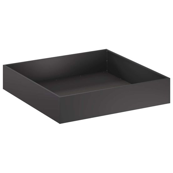 Cache-pot de jardin noir 100 x 100 x 20 cm acier laminé à froid