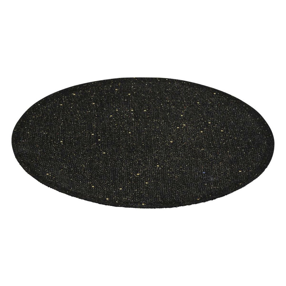Set de table effet jute 38cm noir