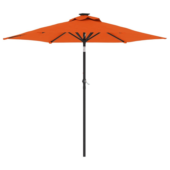 Parasol de jardin avec mât en acier terre cuite 225x225x212 cm