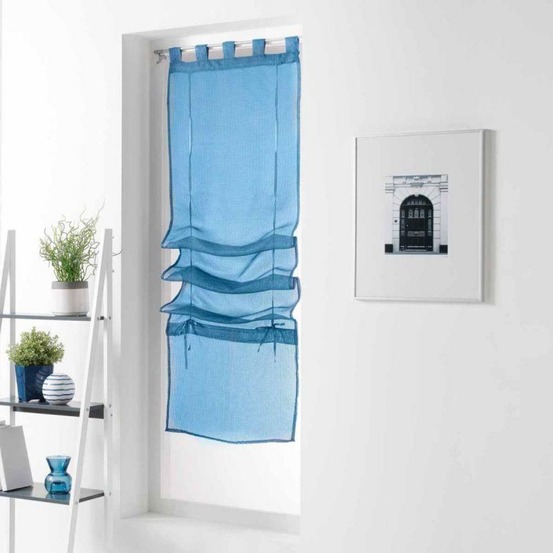 Store droit passants voile sable pointille