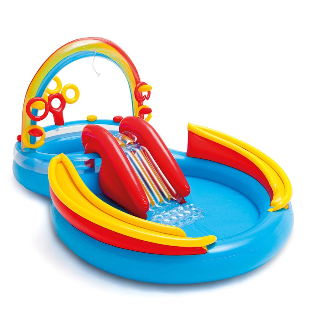 Piscine gonflable rainbow ring play center 297x193x135cm 57453np