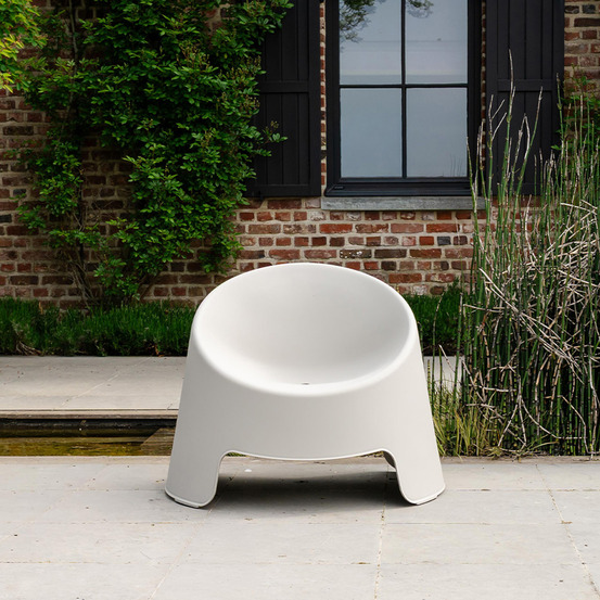 Fauteuil de jardin en résine gris barbara