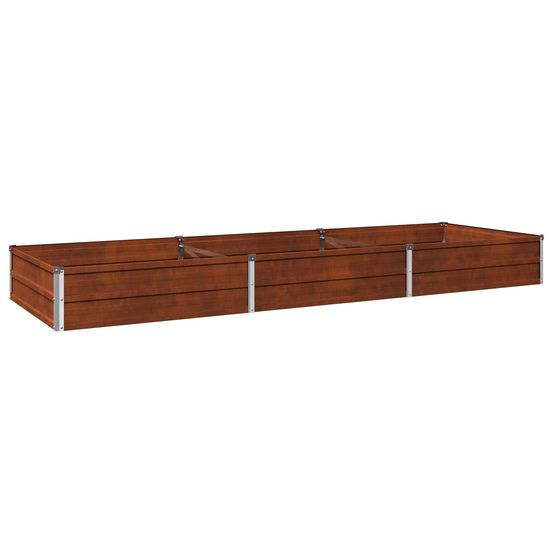 Jardin surélevé rouillé 240 x 80 x 24 cm corton