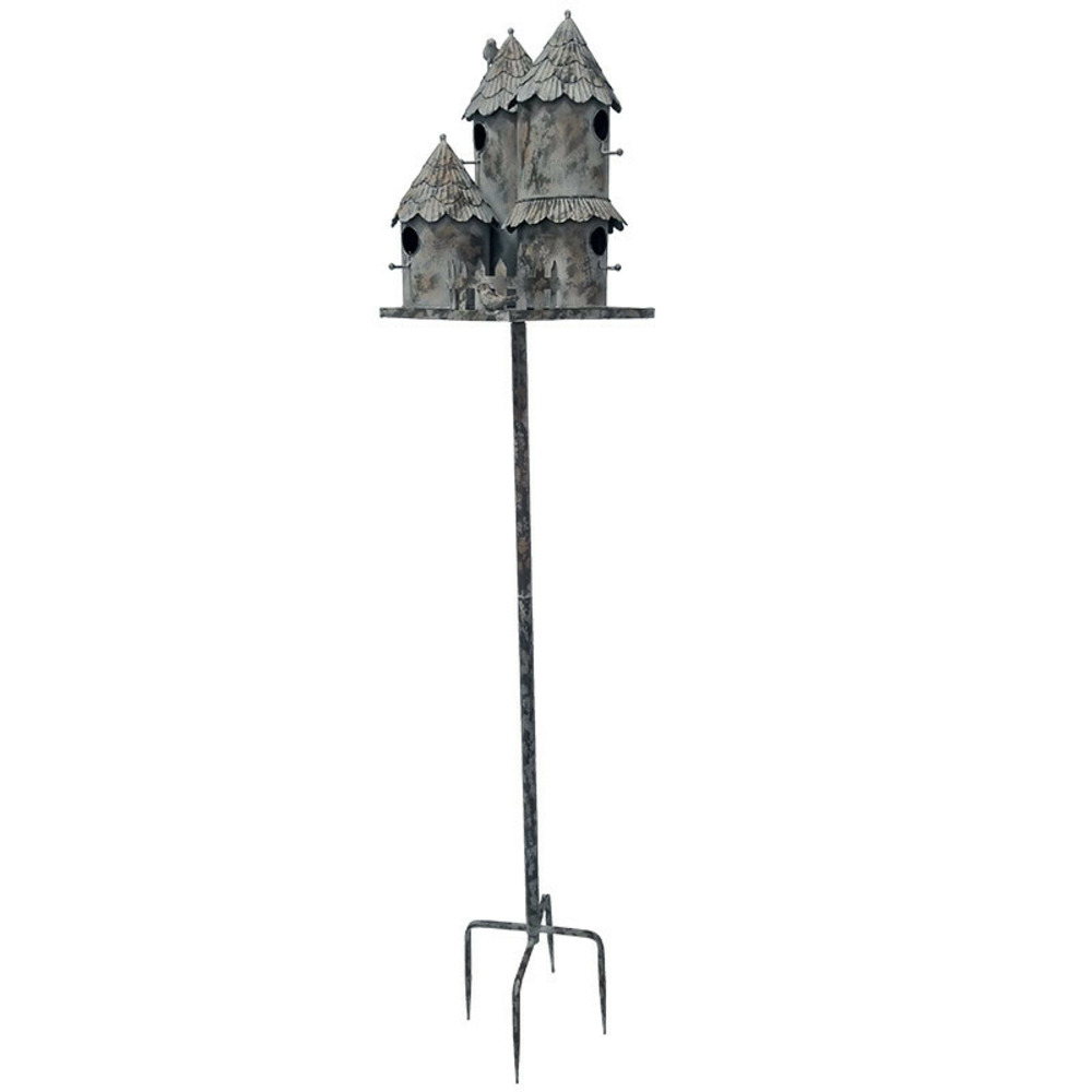 Nichoir oiseaux fer tour 31x31x170cm