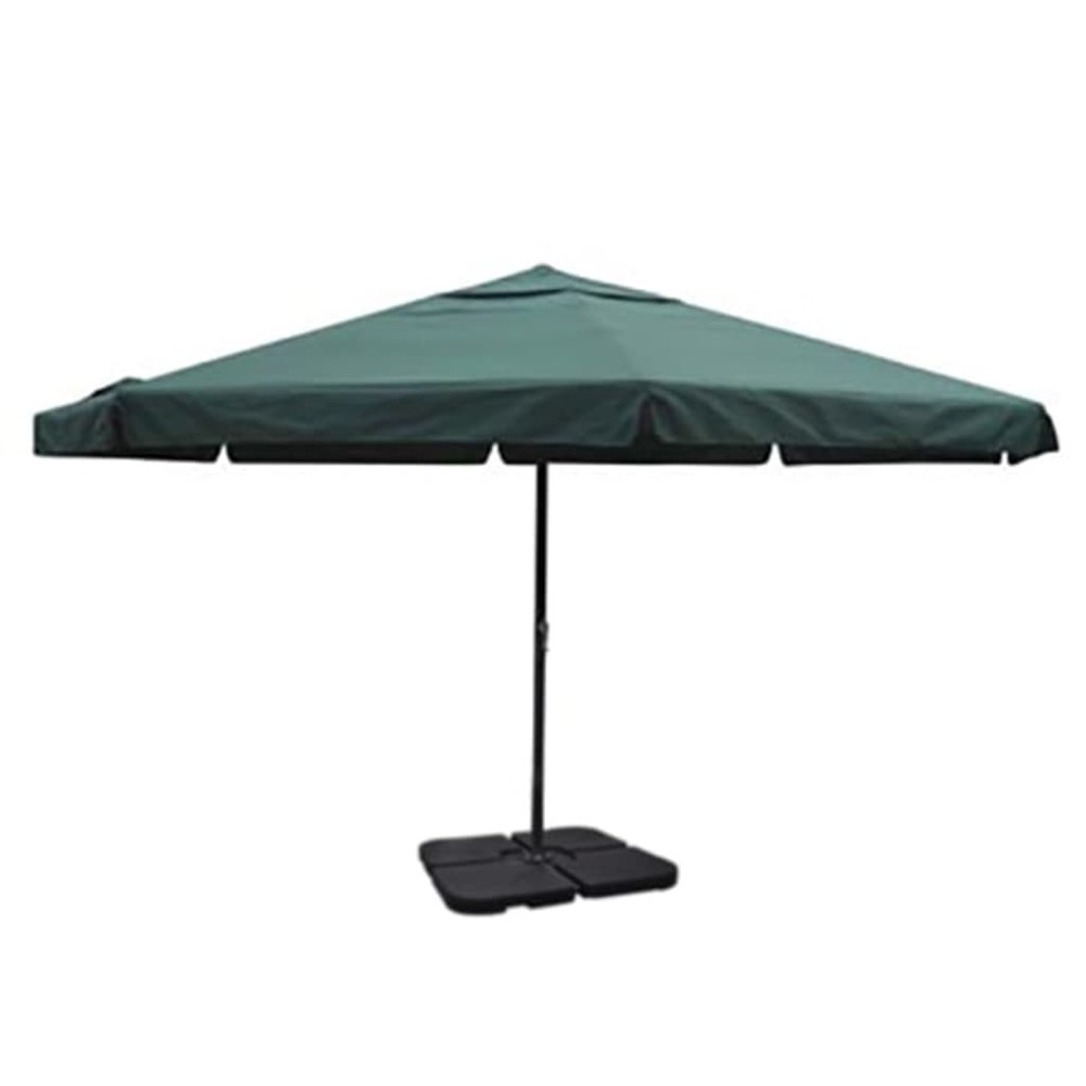 Parasol en aluminium avec base mobile diamètre: 5 m vert