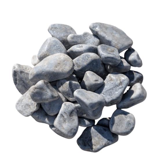 Galet gris bleu 40/60 mm – lot 10 sacs +/- 25 kg