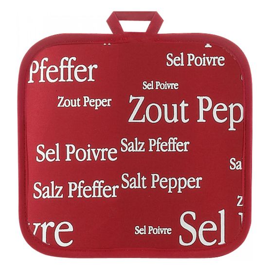 Manique sel & poivre rouge 20 x 20 cm