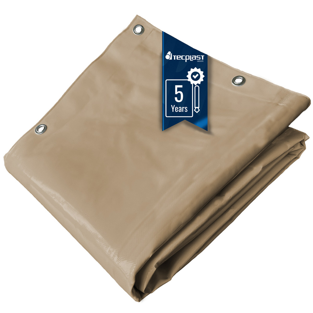 Bâche jardin tecplast lp506jd 3x6 m - beige foncé - garantie 5 ans