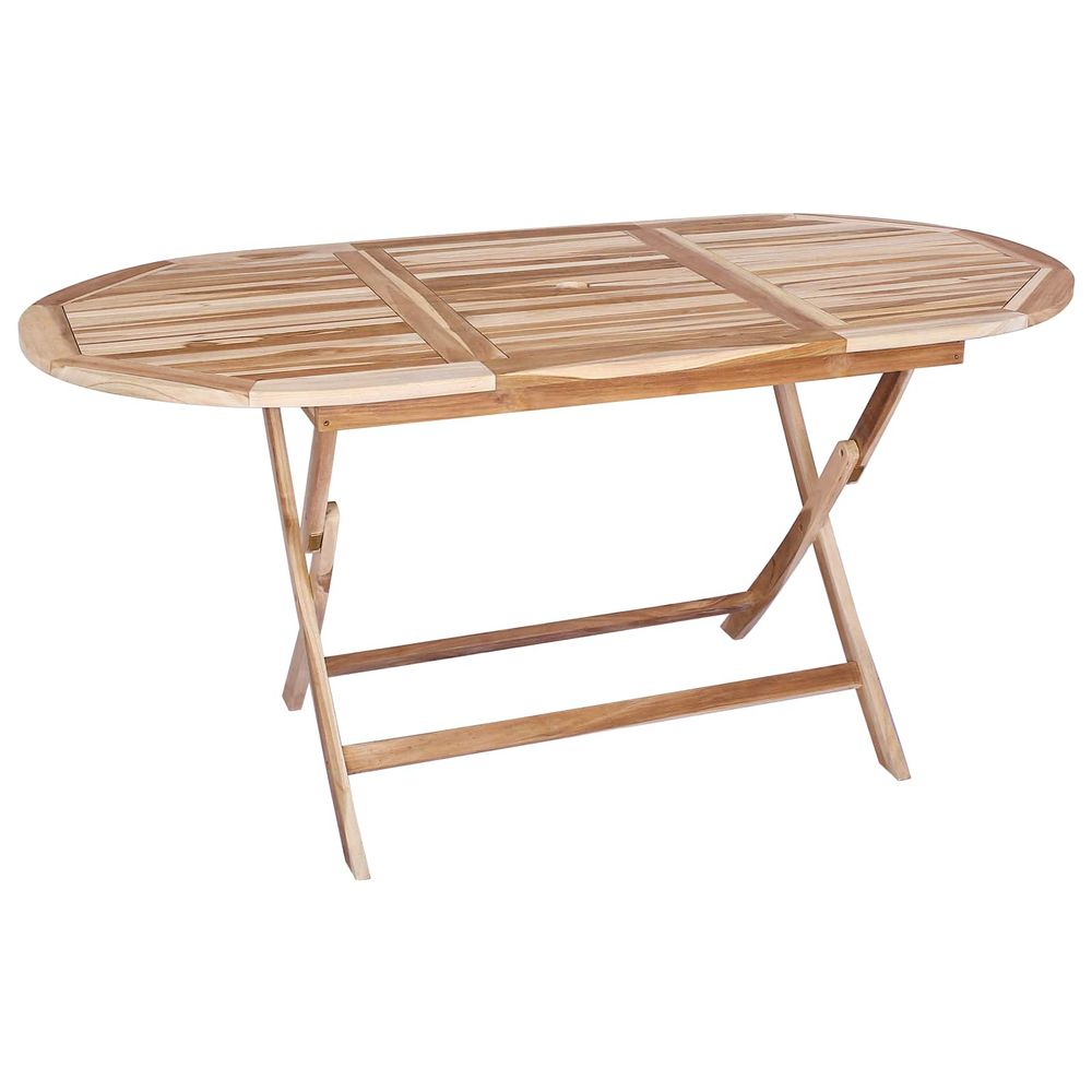 Table de jardin pliante naturel 160 x 80 x 76 cm