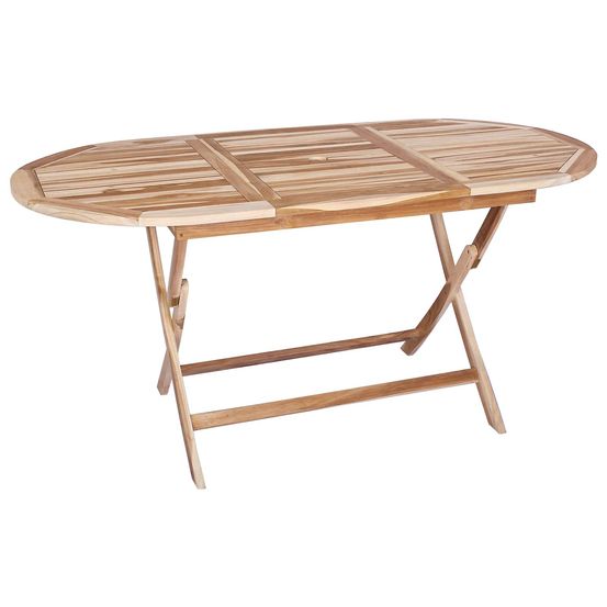 Table de jardin pliante naturel 160 x 80 x 76 cm