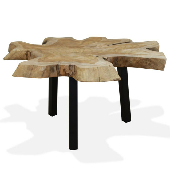 Table basse teck authentique 80x70x38 cm