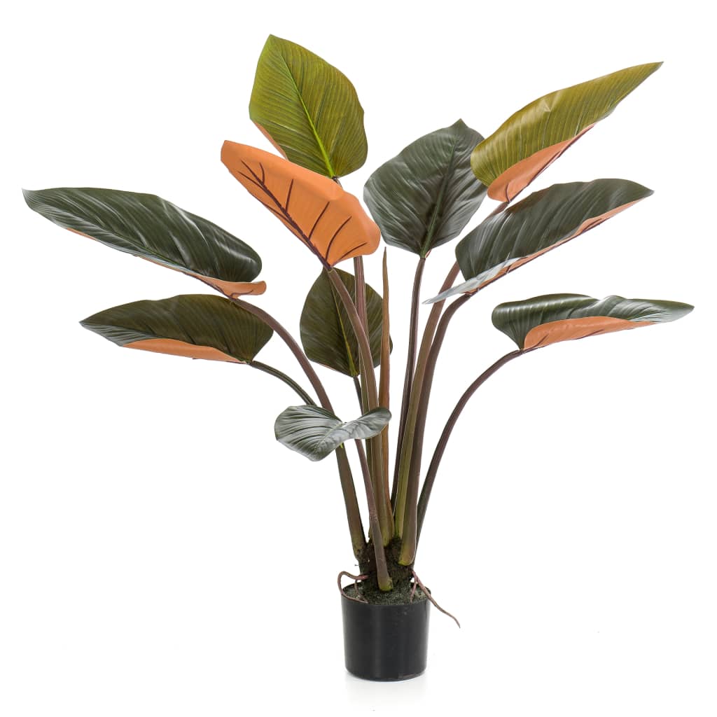 Philodendron artificiel 120 cm vert et bordeaux