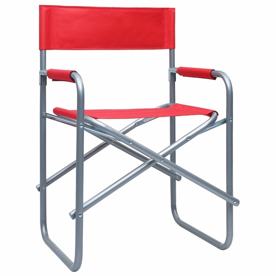 Chaises de metteur en scène lot de 2 acier rouge