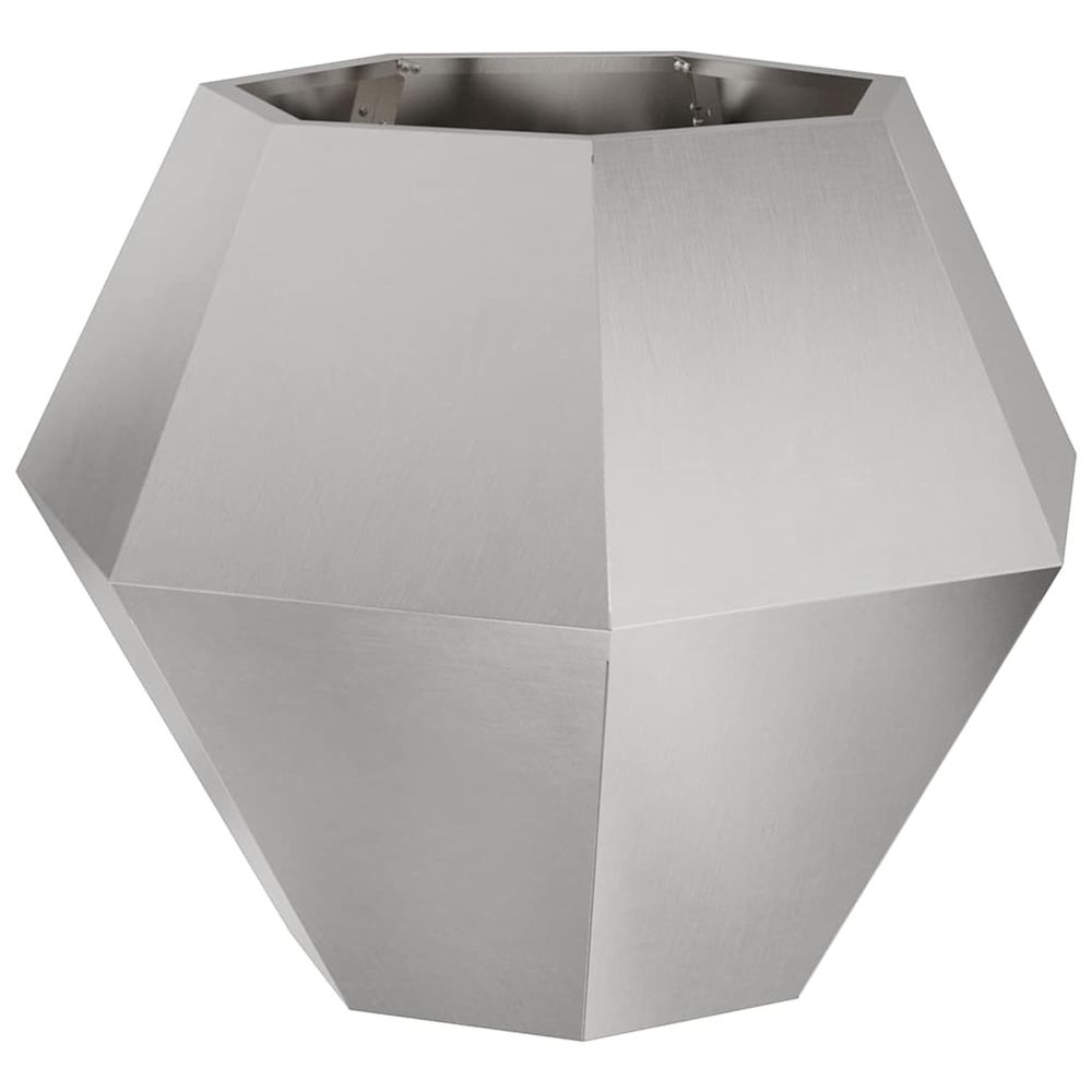 Jardinière d'extérieur argenté 75 x 75 x 60 cm acier inoxydable