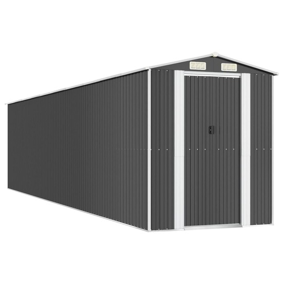 Abri de jardin anthracite 192x855x223 cm acier galvanisé