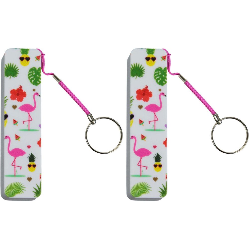 Batterie de secours flamant rose (lot de 2)
