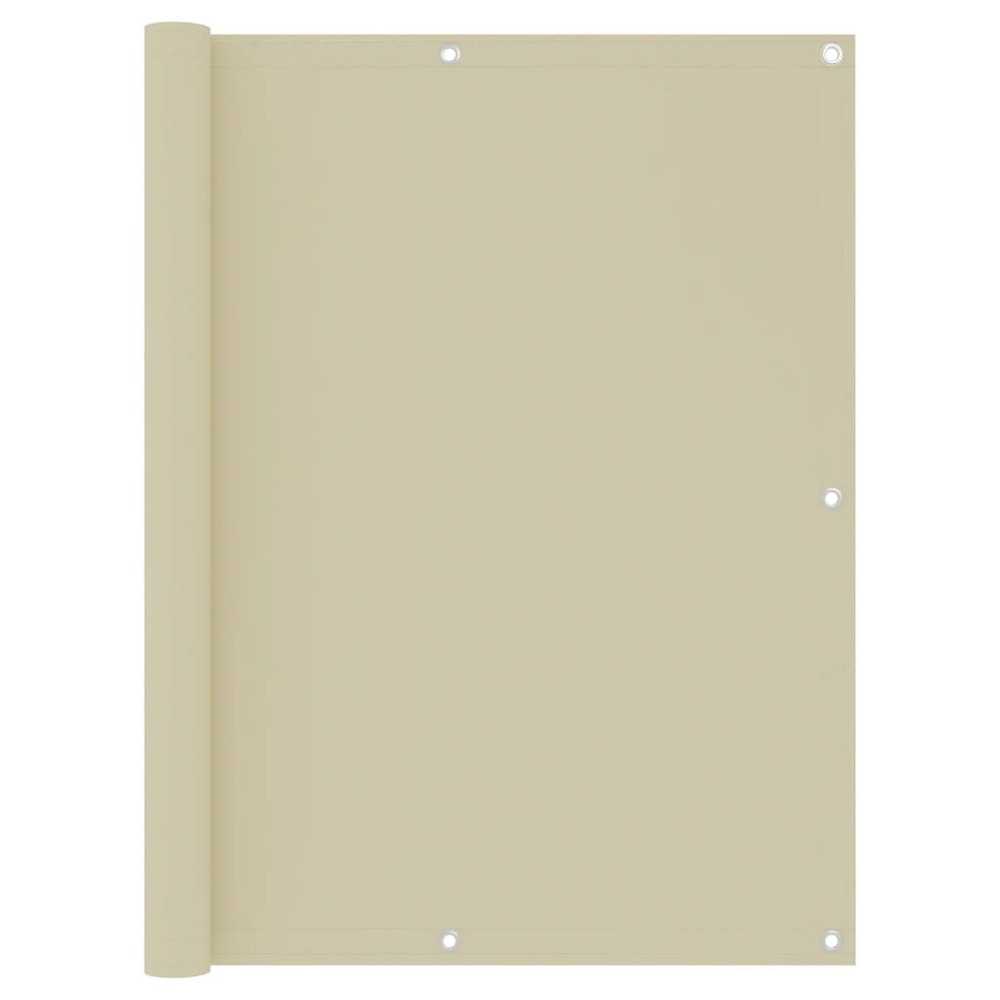 Écran de balcon brise pare vue protection confidentialité 120 x 600 cm tissu oxford crème
