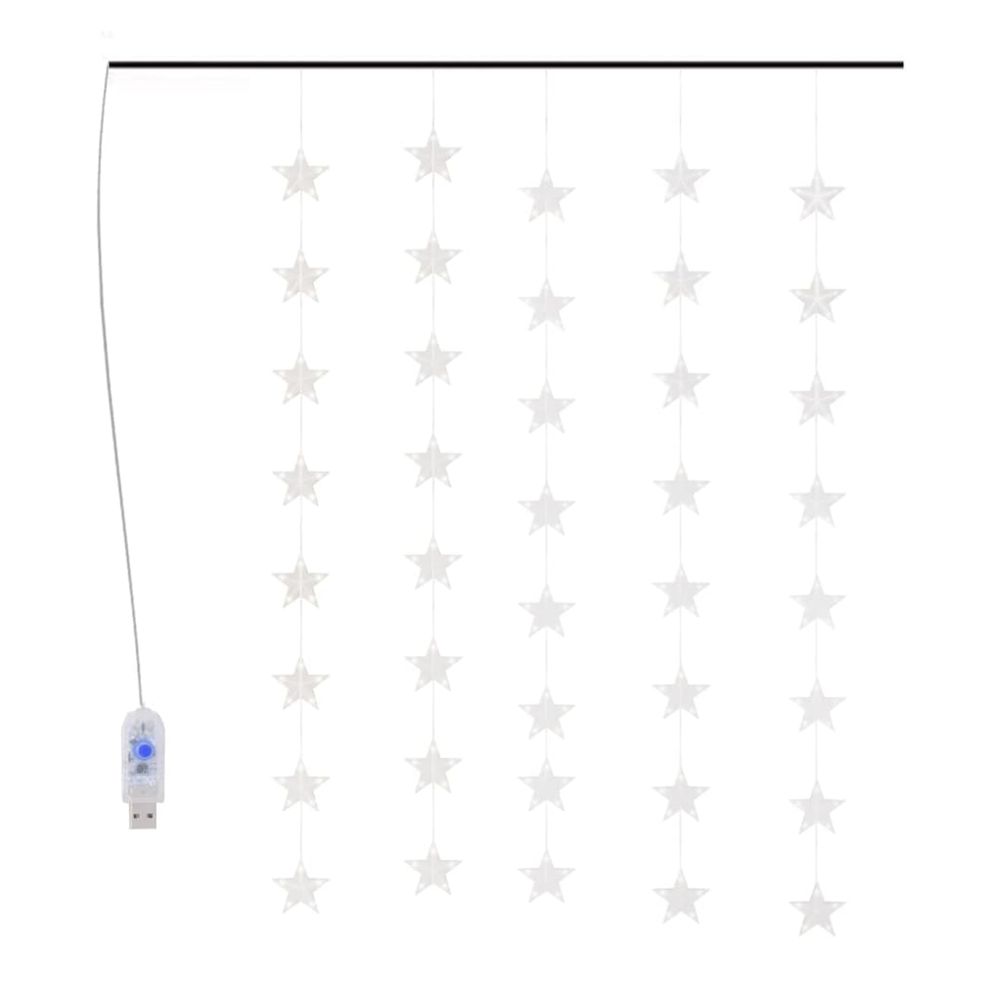 Guirlande lumineuse à étoiles led 200 led bleu 8 fonctions
