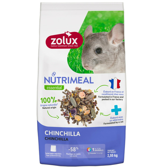 Aliment composé pour chinchilla nutrimeal sac de 2.55 kg