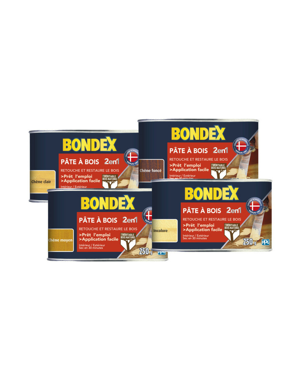 Pate a bois chene fonce 250g - bondex