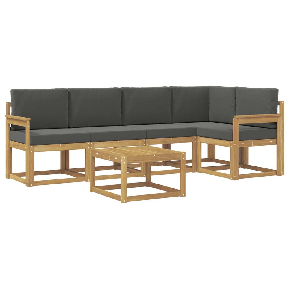 Ensemble de canapés d'extérieur 6 pc blanc et anthracite