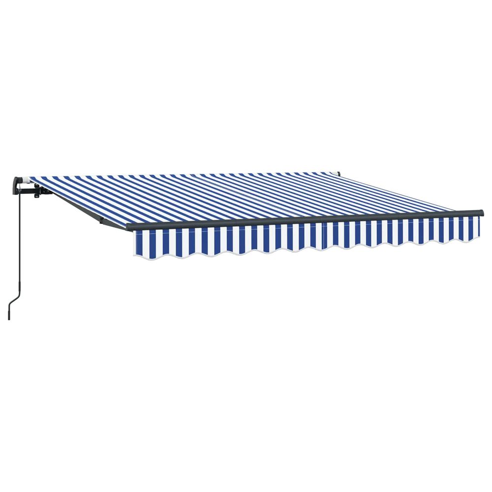 Auvent rétractable bleu 250 x 200 cm tissu