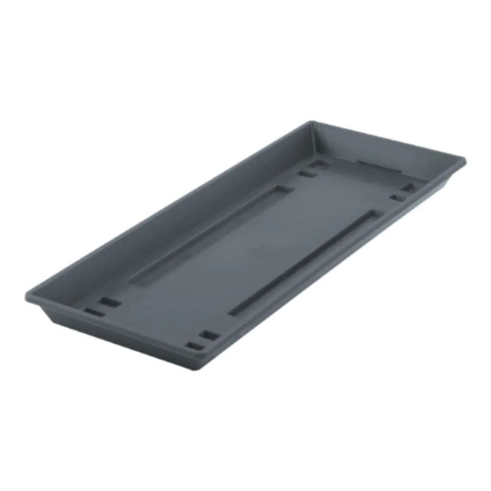 Soucoupe jardinière anthracite 50 cm - protection balcon & terrasse