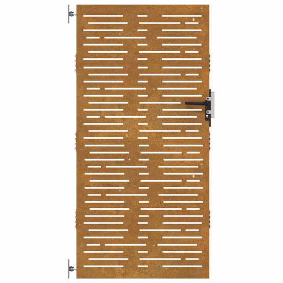 Portail de jardin 85x175 cm acier corten conception de carré