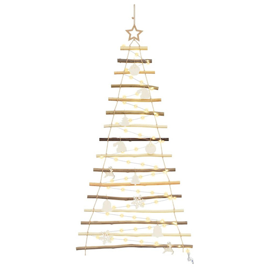 Sapin de noël avec 50 led naturel 120 cm frêne massif