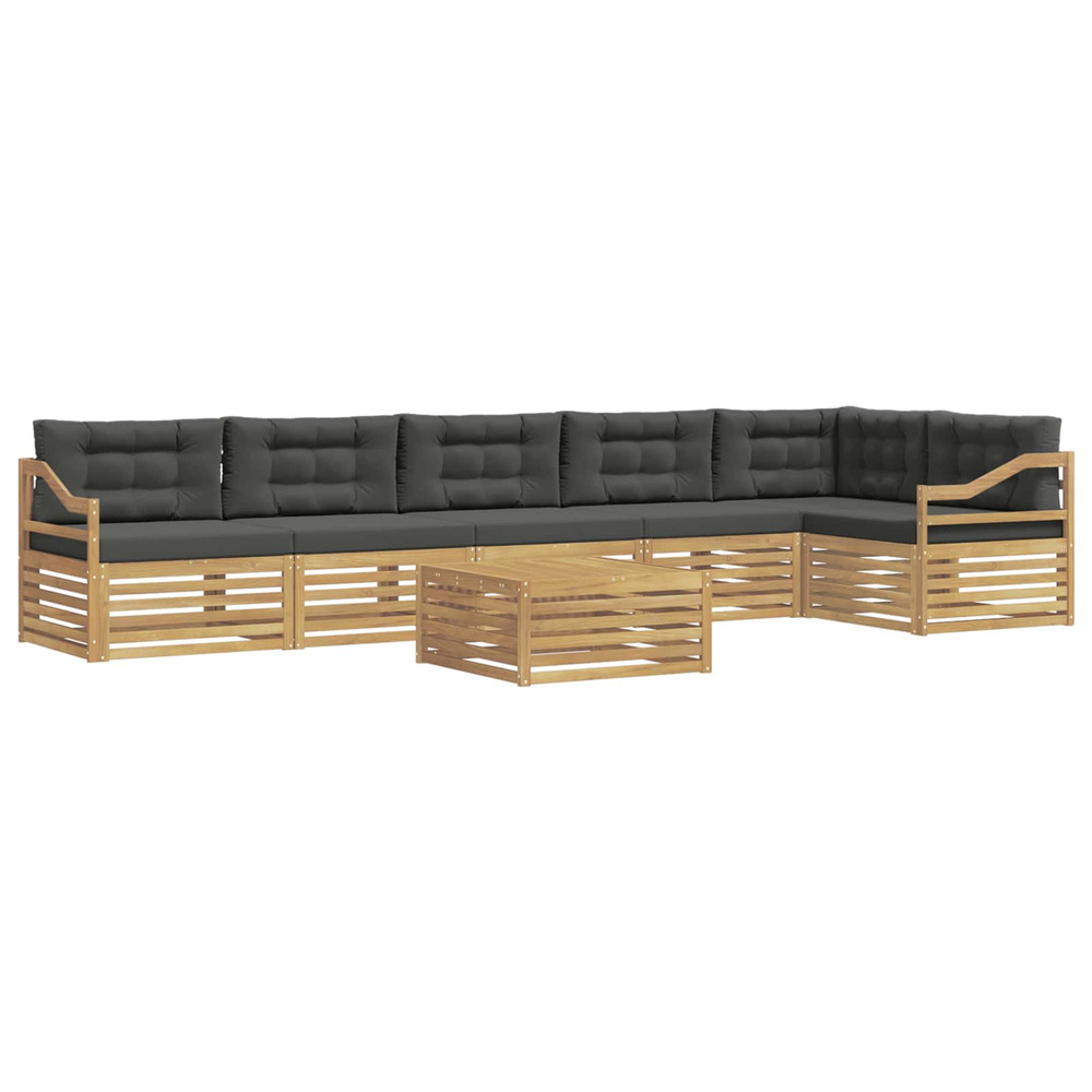 Ensemble de canapés d'extérieur 7 pcs blanc et anthracite