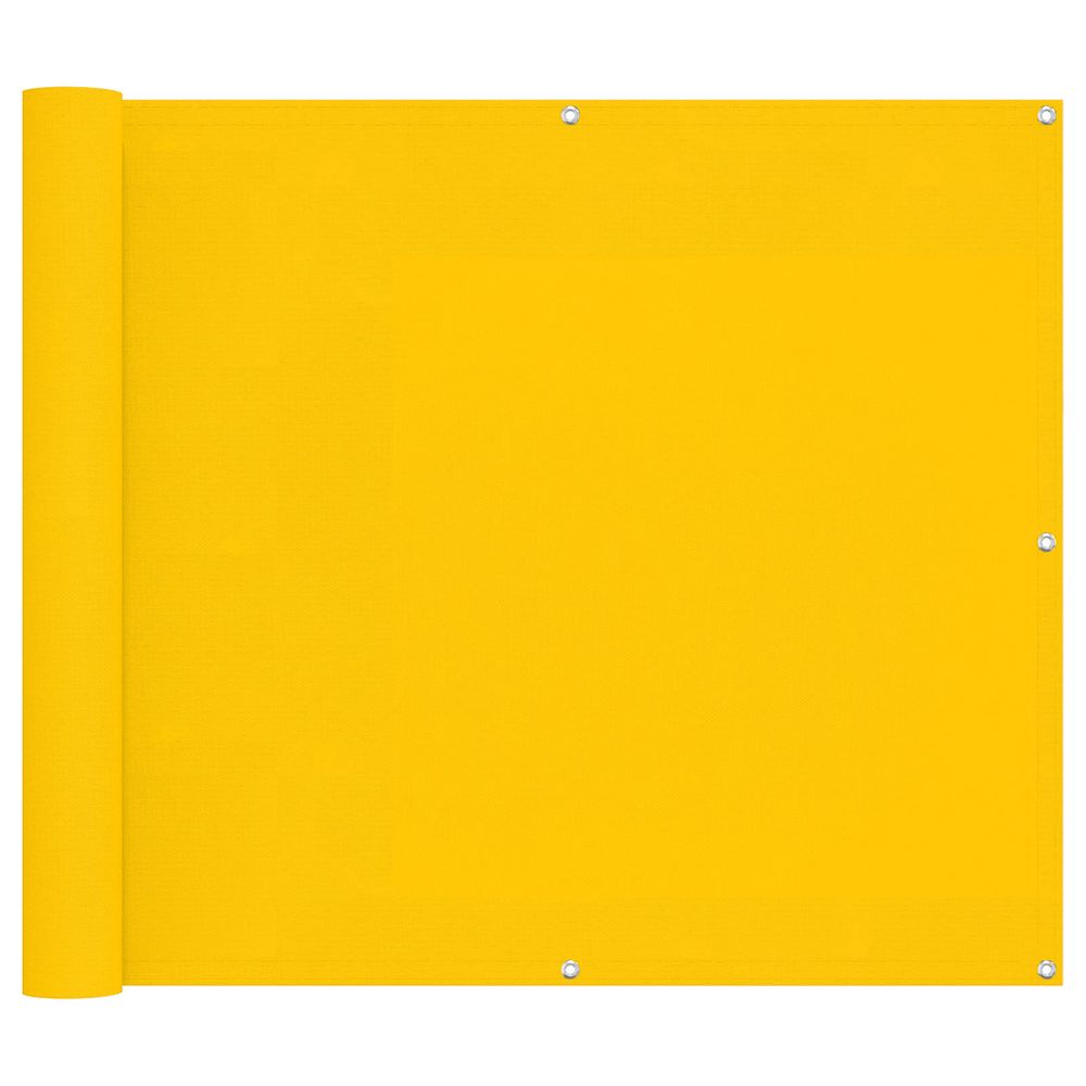 Écran de balcon rectangulaire 100 x 200 cm tissu oxford jaune