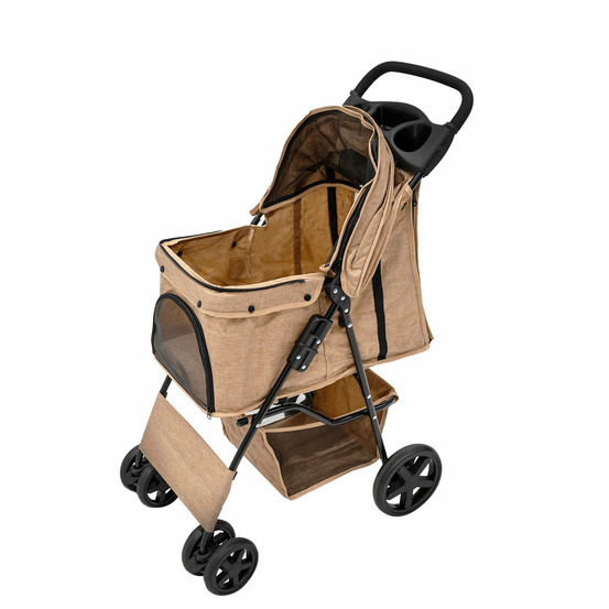 Poussette pour animal de compagnie – beige