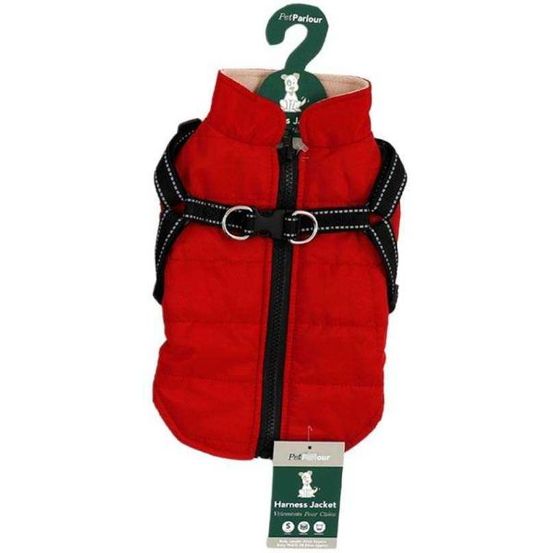 Veste harnais pour chien 25 cm rouge