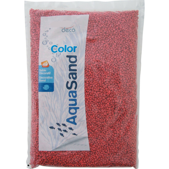 Sable décoratif 2-3 mm aqua sand rouge framboise 1 kg pour aquarium