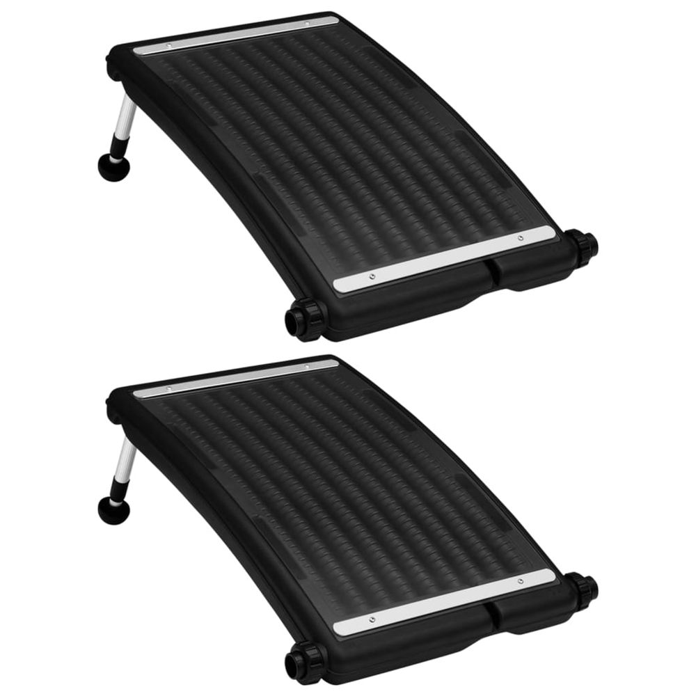 Panneaux de chauffage solaire de piscine courbés 2pcs 72,5x46cm