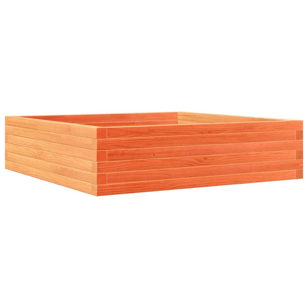 Jardinière d'extérieur cire marron 90x90x23 cm bois de pin massif