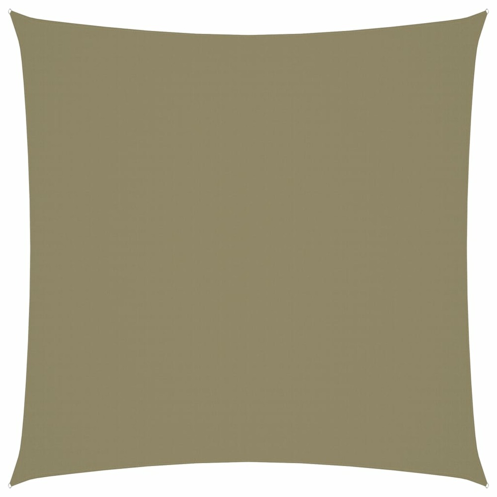 Voile d'ombrage parasol tissu oxford carré 4 x 4 m beige