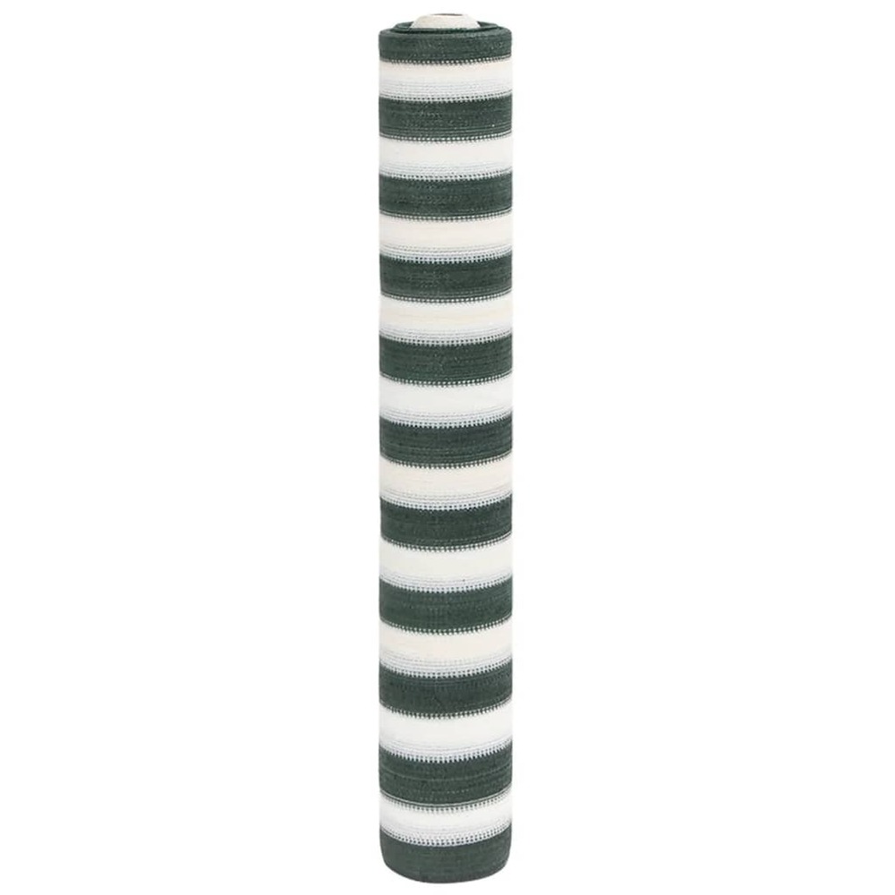Filet brise-vue vert et blanc 1x10 m pehd 195 g/m²