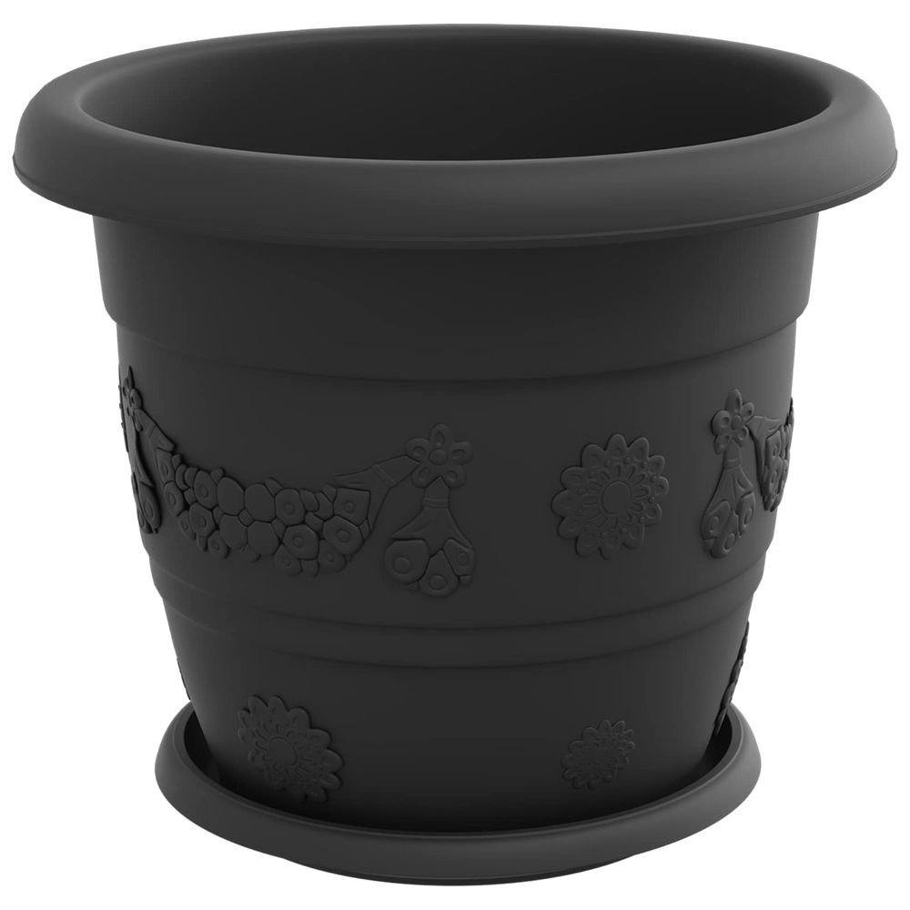 Pots de plantes 24 pc noir ø 30 x 25 cm plastique